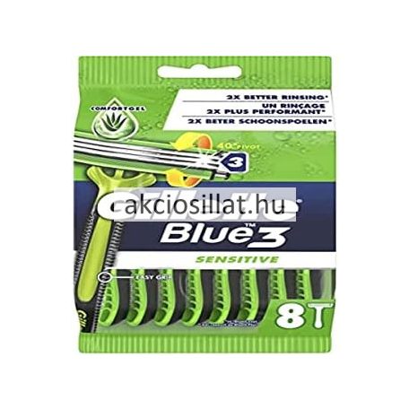 Gillette Blue3 Sensitive eldobható borotva 8db-os