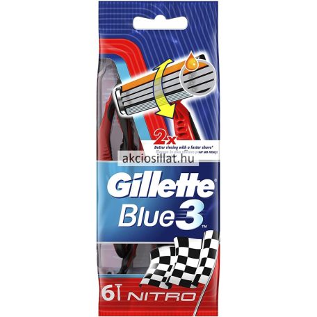 Gillette Blue3 Nitro eldobható borotva 6db-os
