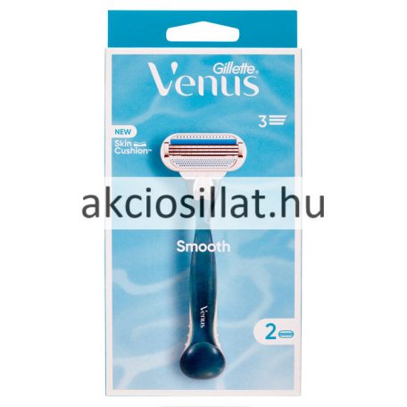 Gillette Venus Smooth borotvakészülék + 2 betét (Kék)