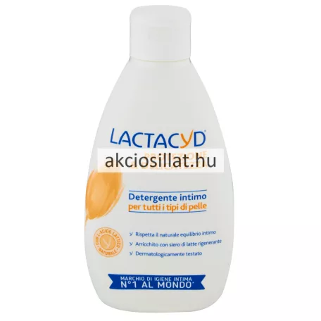 Lactacyd Classic Intim mosakodogel 300ml Protezione and Delicatezza feher flakon narancssarga felirattal