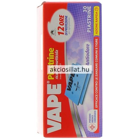 Vape Antiodore szúnyogirtó lap utántöltő 30db