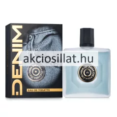 Denim Black EDT 100ml férfi parfüm szürke üvegben arany jelvénnyel és díszdobozban