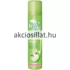 Wash & Go jázmin kivonatos száraz sampon 200ml-es zöld flakonban, fehér virágokkal.