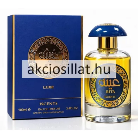 Iscents Rita Luxe 100ml EDP ferfi parfum arany szinu dobozban fuszeres orientalis illatjegyekkel