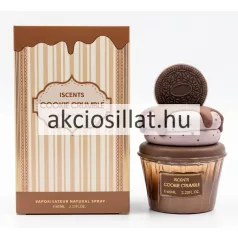 Iscents Cookie Crumble EDP 65ml édes női parfüm keksz formájú üvegben és csokoládébarna díszdobozban