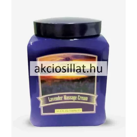 Angel Levendula Masszázskrém 1000ml kék flakonban, arany színű magyar nyelvű címkével.