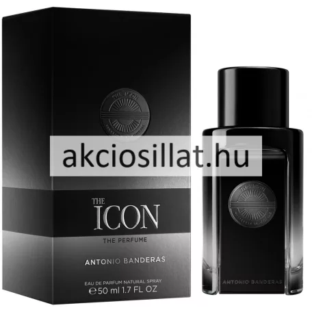 Antonio Banderas The Icon The Parfum 50ml EDP ferfi parfum sötétkék üvegben arany érmével.
