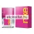 Nike Pink Woman EDT 30ml női parfüm látható: egy letisztult, négyzetes formájú, áttetsző üvegből készült flakon pink színű kupakkal és felirattal, mellette az élénk pink és sárga színű gyári dobozával.