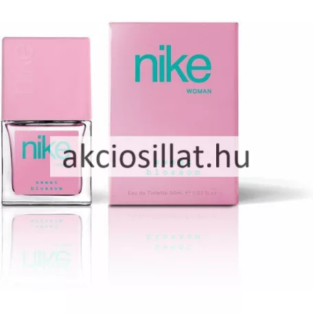 Nike Sweet Blossom EDT 30ml női parfüm világosrózsaszín üvegben és dobozban türkizkék felirattal akciosillat