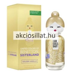 Benetton Sisterland Golden Vanilla 80ml női parfüm arany színű női alakot formázó üvegben