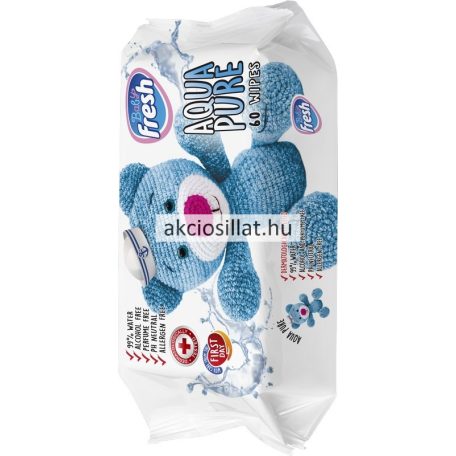 Fresh Baby Aqua Pure Nedves Törlőkendő 60db