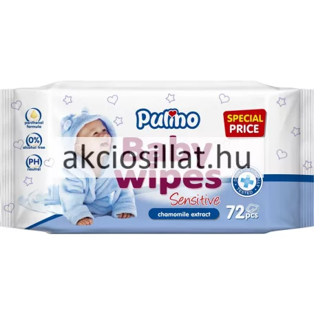 Pulino Baby Sensitive Nedves Törlőkendő 72db