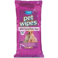   Deep Fresh Pet Wipes Nedves Törlőkendő Kisállatoknak 30db