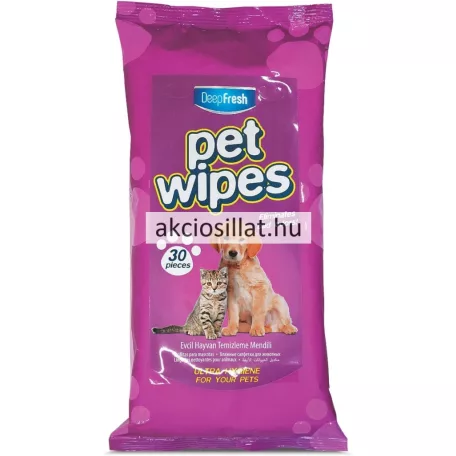 Deep Fresh Pet Wipes Nedves Törlőkendő Kisállatoknak 30db