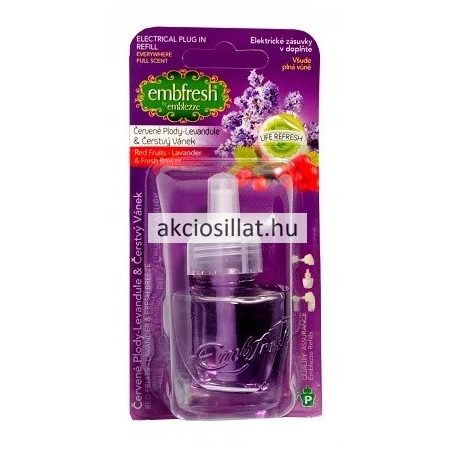 Embfresh Air+ Elektromos illatosító utántöltő Red Fuits & Lavender 19ml