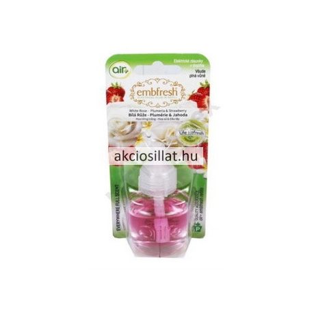 Embfresh Air+ Elektromos illatosító utántöltő White Rose - Plumeria & Strawberry 19ml