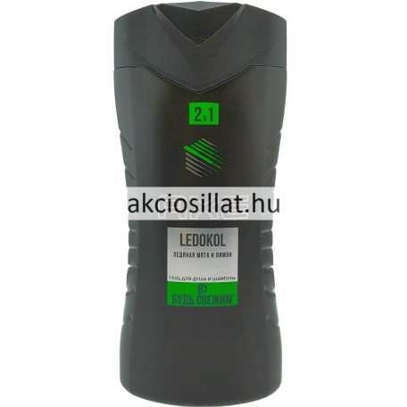 Axe Ice Breaker 250ml-es hűsítő tusfürdő és sampon fekete flakonban, orosz Ledokol felirattal.