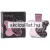 Omerta Butterfly Pink 100ml-es női Eau de Parfum pillangó alakú rózsaszín üvege és fekete-rózsaszín mintás díszdoboza.