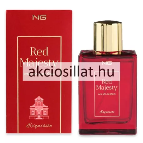 NG Red Majesty EDP 100ml női parfüm vörös üvegben és dobozban.