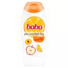 Baba tej és gyümölcsillat kényeztető tusfürdő 400ml-es fehér flakonban.