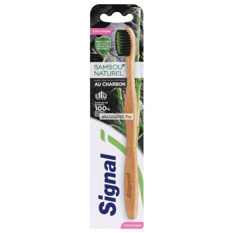 Signal Bamboo Natural Charcoal Extra Soft fogkefe