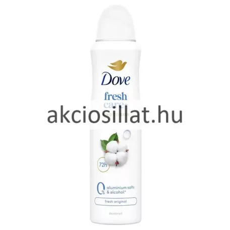 Dove Fresh Care+ Fresh Original 150ml alumínium- és alkoholmentes dezodor spray pamut virág motívummal