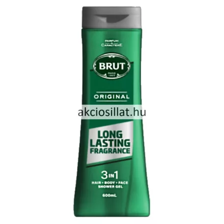 Brut Original 600ml-es férfi tusfürdő klasszikus zöld flakonban.