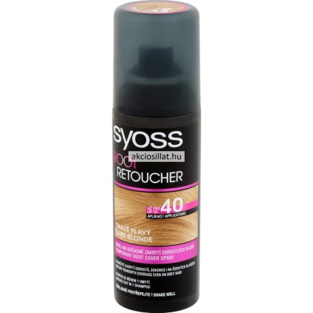 Syoss Root Retoucher lenövést elfedő hajszínező spray Sötét Szőke 120ml