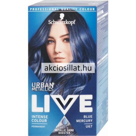 Schwarzkopf Live Color hajfesték U67 Mercury kék