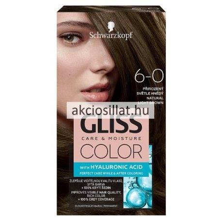 Schwarzkopf Gliss Color hajfesték 6-0 Természetes világosbarna