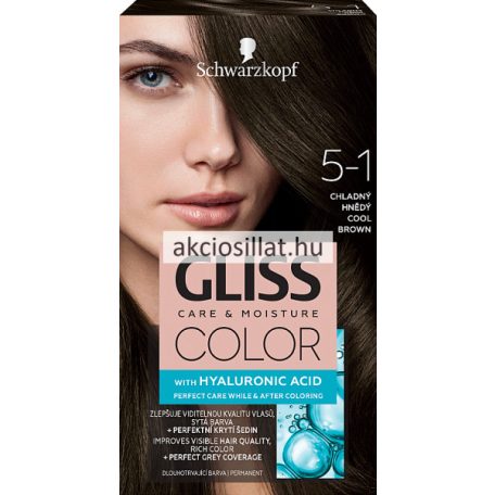 Schwarzkopf Gliss Color hajfesték 5-1 Hűvösbarna