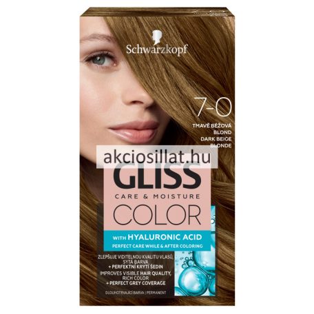 Schwarzkopf Gliss Color hajfesték 7-0 Sötét bézsszőke