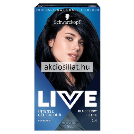Schwarzkopf Live Color gél hajfesték 1.4 áfonya fekete