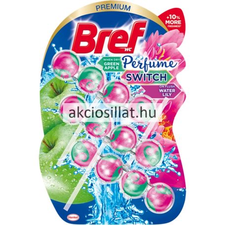 Bref Perfume Switch Geeenl Apple Water Lily WC-frissítő 3x50g