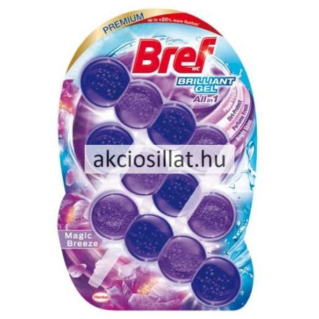 Bref Brilliant Gel Magic Breeze WC frissítő 3x42g