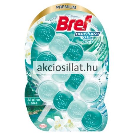 Bref Brilliant Gel Alpine Lake WC frissítő 3x42g