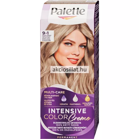 Schwarzkopf Palette Intensive Color Creme 9-1 Hamvas extra világosszőke