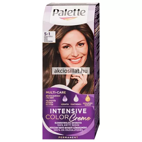 Schwarzkopf Palette Intensive Color Creme 5-1 Hamvas világosbarna