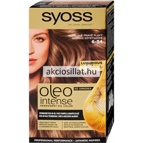 Syoss OLEO hajfesték 6-54 Hamvas sötétszőke