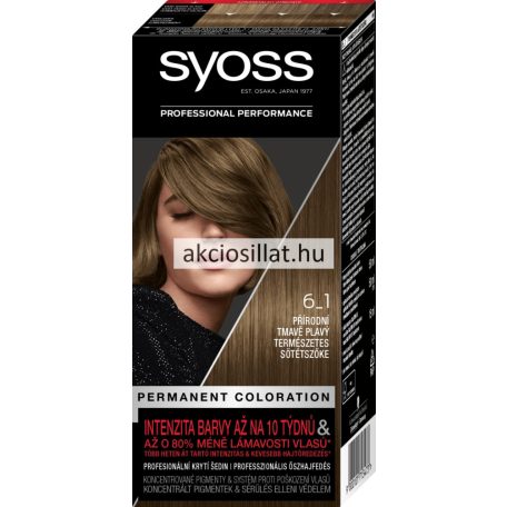 Syoss Color hajfesték 6-1 Természetes sötétszőke