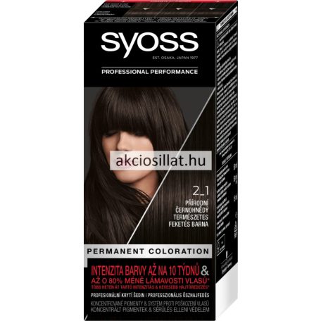 Syoss Color hajfesték 2-1 Természetes feketés barna