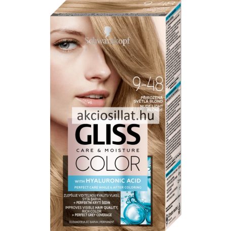 Schwarzkopf Gliss Color hajfesték 9-48 Természetes világosszőke