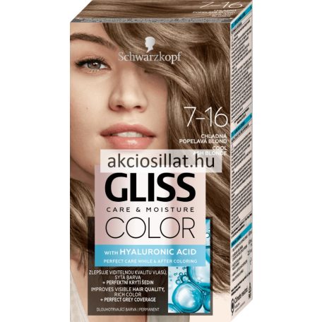 Schwarzkopf Gliss Color hajfesték 7-16 Hűvös hamvas szőke