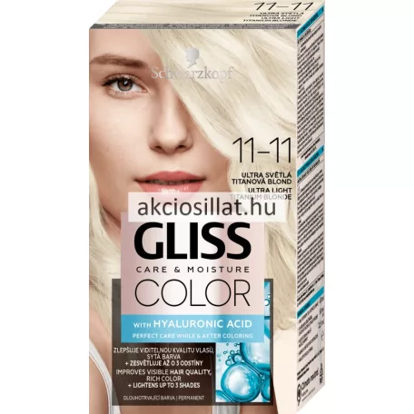 Schwarzkopf Gliss Color hajfesték 11-11 Ultravilágos titán szőke