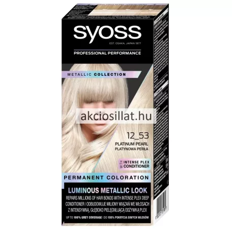 Syoss Color hajfesték 12-53 platina gyöngy