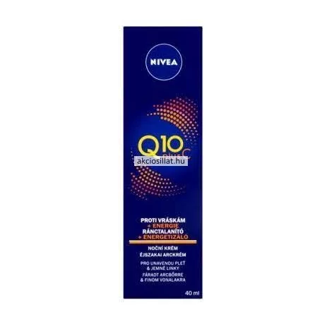 Nivea Q10 Plus C Energetizáló Ránctalanító Éjszakai Arckrém 40ml