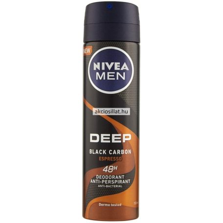 Nivea Men Deep Black Carbon Espresso dezodor 150ml
