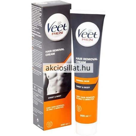 Veet Men Silk & Fresh szőrtelenítő krém normál bőrre 200ml