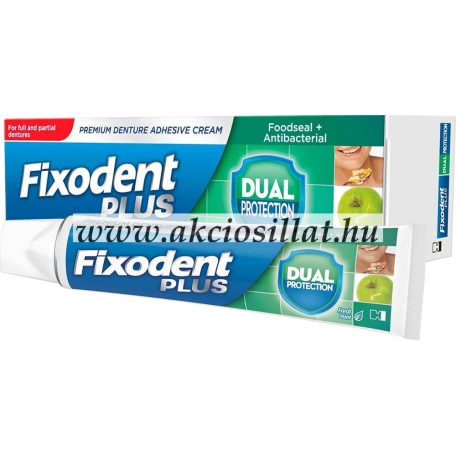 Fixodent Plus Dual Protection műfogsorrögzítő krém 40g