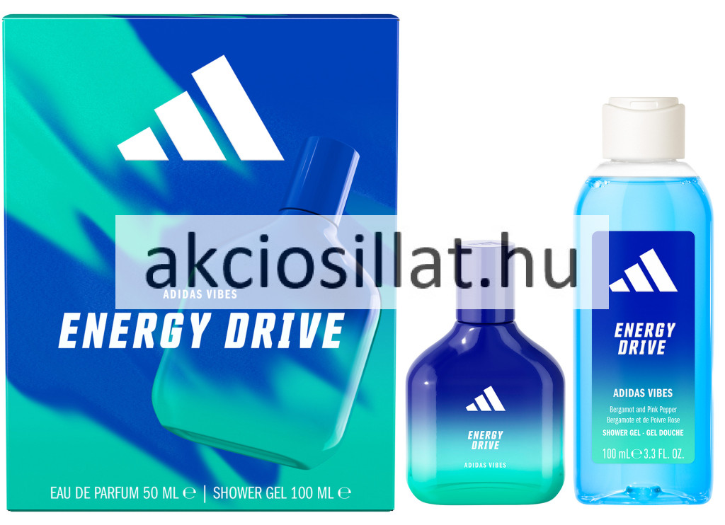 Image of Adidas Vibes Energy Drive ajándékcsomag (edp 50ml + tusfürdő 100ml)